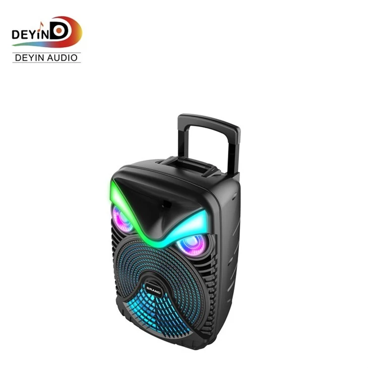 12 Inch RGB Light Bass Speaker Box Portable Wireless Trolley Outdoor DJ 12Inch Big Party Speakers Wheels Speaker factory